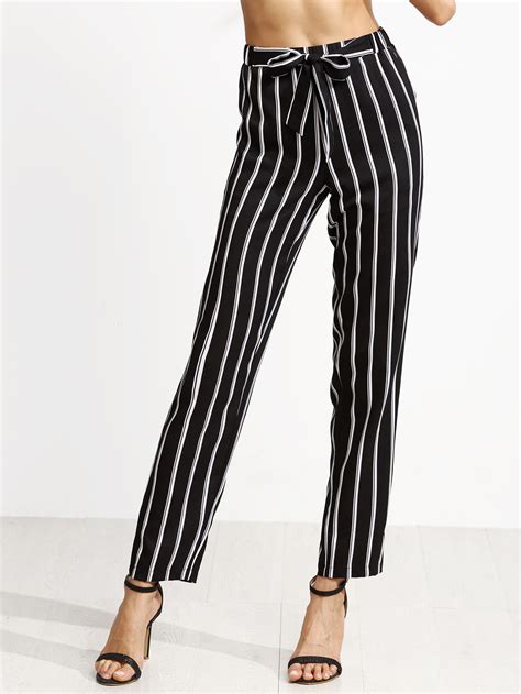 black and white vertical striped pants|loft vertical striped pants.